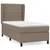 Produktbild 2 för Ramsäng med madrass taupe 90x190 cm tyg