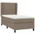 Produktbild 3 för Ramsäng med madrass taupe 90x190 cm tyg