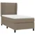 Produktbild 3 för Ramsäng med madrass taupe 100x200 cm tyg