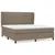 Produktbild 2 för Ramsäng med madrass taupe 160x200 cm tyg