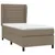 Produktbild 3 för Ramsäng med madrass taupe 90x200 cm tyg