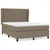 Produktbild 2 för Ramsäng med madrass taupe 140x190 cm tyg
