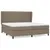 Produktbild 2 för Ramsäng med madrass taupe 200x200 cm tyg