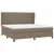 Produktbild 3 för Ramsäng med madrass taupe 200x200 cm tyg