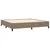 Produktbild 4 för Ramsäng med madrass taupe 200x200 cm tyg