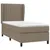 Produktbild 3 för Ramsäng med madrass taupe 80x200 cm tyg