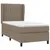 Produktbild 3 för Ramsäng med madrass taupe 100x200 cm tyg