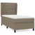 Produktbild 2 för Ramsäng med madrass taupe 80x200 cm tyg