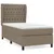 Produktbild 2 för Ramsäng med madrass taupe 90x200 cm tyg