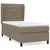 Produktbild 2 för Ramsäng med madrass taupe 100x200 cm tyg