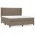 Produktbild 2 för Ramsäng med madrass taupe 160x200 cm tyg