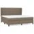 Produktbild 2 för Ramsäng med madrass taupe 200x200 cm tyg