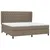 Produktbild 3 för Ramsäng med madrass taupe 200x200 cm tyg