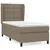 Produktbild 2 för Ramsäng med madrass taupe 90x190 cm tyg