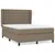 Produktbild 2 för Ramsäng med madrass taupe 140x200 cm tyg