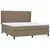 Produktbild 3 för Ramsäng med madrass taupe 160x200 cm tyg