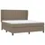 Produktbild 3 för Ramsäng med madrass taupe 180x200 cm tyg