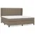 Produktbild 2 för Ramsäng med madrass taupe 200x200 cm tyg
