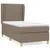 Produktbild 2 för Ramsäng med madrass taupe 80x200 cm tyg
