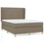 Produktbild 2 för Ramsäng med madrass taupe 140x190 cm tyg
