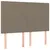 Produktbild 6 för Ramsäng med madrass taupe 140x200 cm tyg