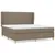 Produktbild 2 för Ramsäng med madrass taupe 160x200 cm tyg
