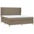 Produktbild 3 för Ramsäng med madrass taupe 180x200 cm tyg