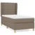 Produktbild 2 för Ramsäng med madrass taupe 80x200 cm tyg
