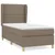 Produktbild 2 för Ramsäng med madrass taupe 90x200 cm tyg