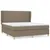 Produktbild 2 för Ramsäng med madrass taupe 160x200 cm tyg