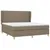 Produktbild 3 för Ramsäng med madrass taupe 160x200 cm tyg