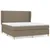 Produktbild 2 för Ramsäng med madrass taupe 180x200 cm tyg