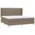 Produktbild 3 för Ramsäng med madrass taupe 200x200 cm tyg