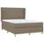 Produktbild 3 för Ramsäng med madrass taupe 140x190 cm tyg