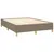 Produktbild 4 för Ramsäng med madrass taupe 140x190 cm tyg