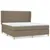 Produktbild 2 för Ramsäng med madrass taupe 160x200 cm tyg