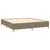 Produktbild 4 för Ramsäng med madrass taupe 160x200 cm tyg