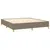 Produktbild 4 för Ramsäng med madrass taupe 180x200 cm tyg