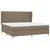 Produktbild 3 för Ramsäng med madrass taupe 200x200 cm tyg