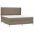 Produktbild 3 för Ramsäng med madrass taupe 160x200 cm tyg