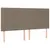 Produktbild 6 för Ramsäng med madrass taupe 160x200 cm tyg