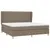 Produktbild 3 för Ramsäng med madrass taupe 200x200 cm tyg