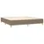 Produktbild 4 för Ramsäng med madrass taupe 200x200 cm tyg