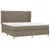 Produktbild 3 för Ramsäng med madrass taupe 160x200 cm tyg