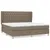 Produktbild 2 för Ramsäng med madrass taupe 200x200 cm tyg