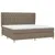 Produktbild 3 för Ramsäng med madrass taupe 200x200 cm tyg