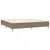 Produktbild 4 för Ramsäng med madrass taupe 200x200 cm tyg