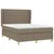 Produktbild 3 för Ramsäng med madrass taupe 140x200 cm tyg
