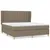 Produktbild 2 för Ramsäng med madrass taupe 160x200 cm tyg