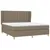 Produktbild 3 för Ramsäng med madrass taupe 160x200 cm tyg
